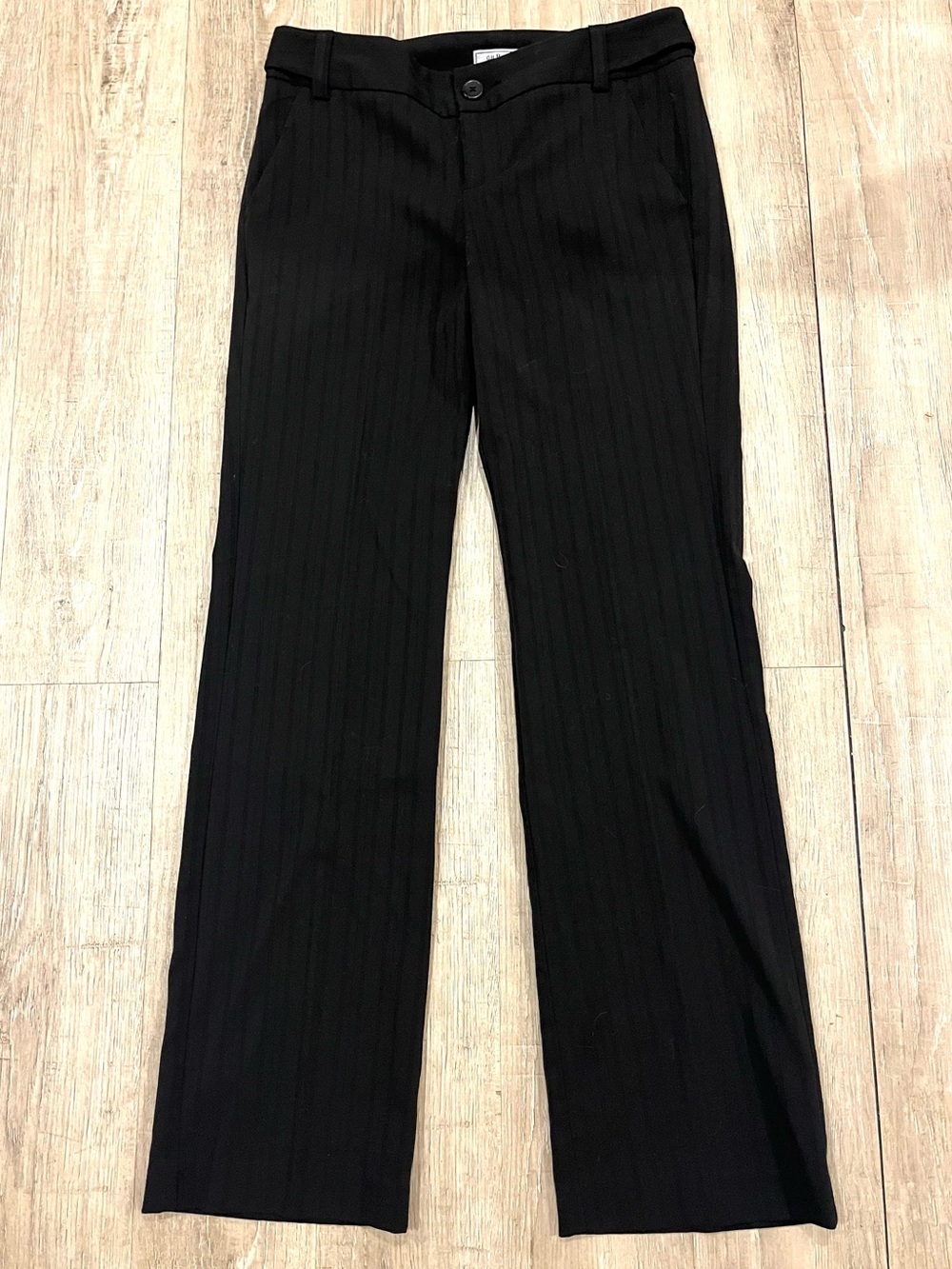 G.H. Bass Black Dress Pants with Subtle Stripes 4 - Picture 12 of 13